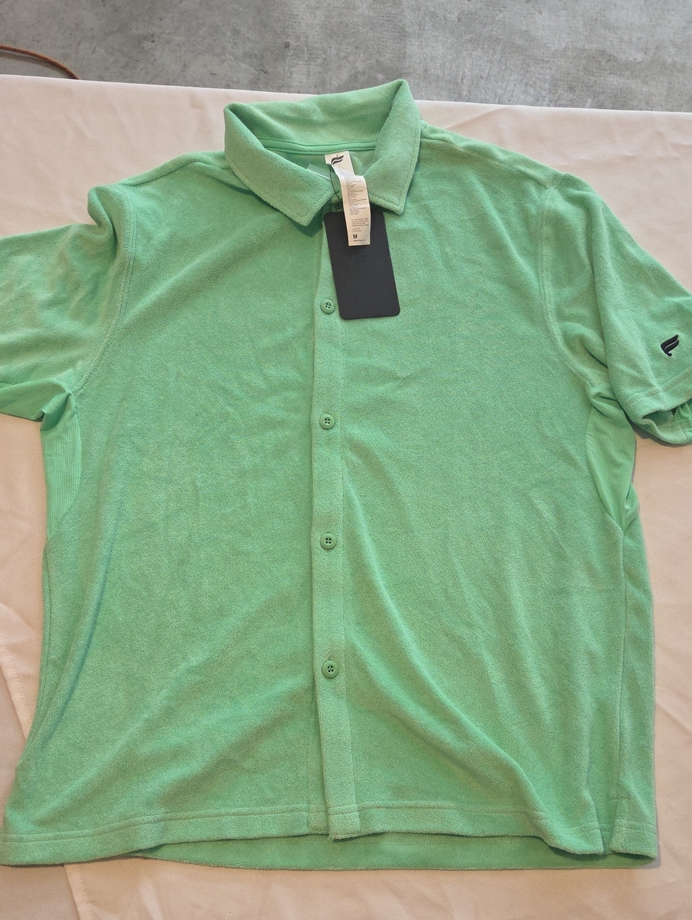Fabletics Men's Light Mint Green Short-Sleeve Polo